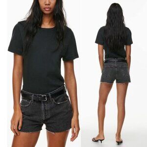 NWT AGOLDE Parker High Rise Cut Off Denim Jean Short Size 25 Bewitched